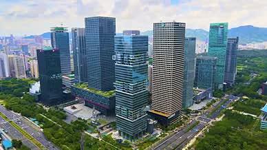 深圳股票证券交易所交易广场4k航拍建筑视频的预览图